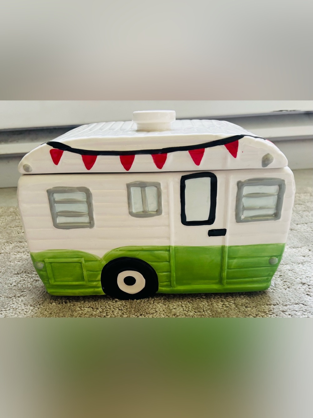 World Market Retro RV Camper Ceramic Cookie Jar